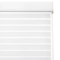 FLEXALUM - Cortina Enrollable Nantucket Traslúcida Blanco Instalada Ancho entre 161 cm a 180 cm Alto 81 cm a 100 cm