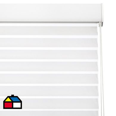 Cortina Enrollable Nantucket Traslcida Blanco Instalada Ancho entre 201 cm a 220 cm Alto 241 cm a 260 cm