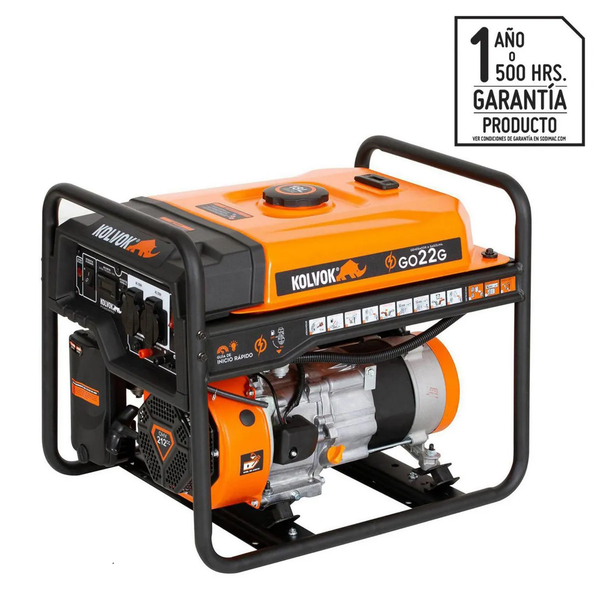 KOLVOK - Generador a Gasolina Partida Manual 2200 W 18 l