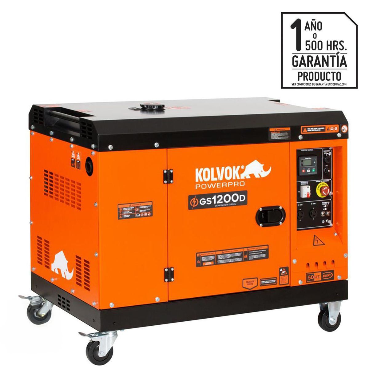 KOLVOK - Generador Eléctrico a Diésel Partida Eléctrica 12000 W 25 l