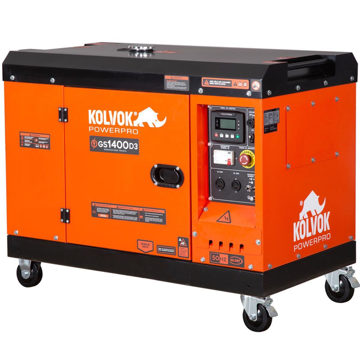 KOLVOK - Generador Eléctrico a Diésel Partida Eléctrica 11200 W 25 l