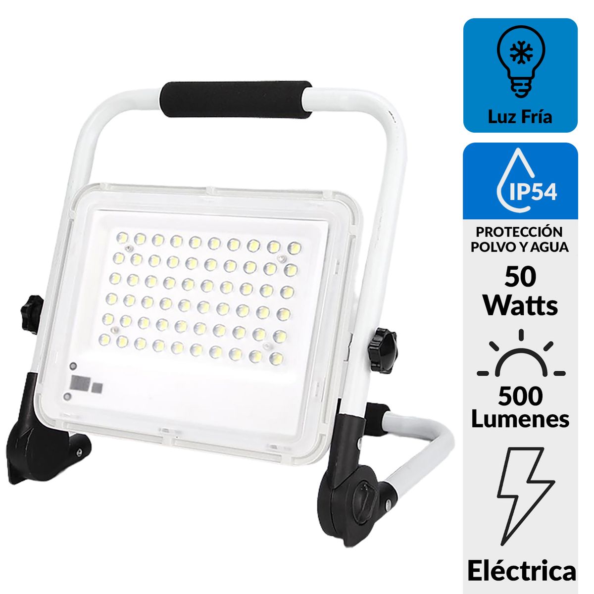 HALUX - Luz de Trabajo con Sensor 50 W IP 54 500 lm Luz Fría