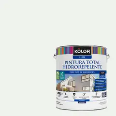 KOLOR - Esmalte al Agua Hidrorepelente Satinado 1 galón(es) Blanco Krems