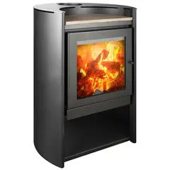 AMESTI - Estufa Leña Rondo 490 Gris charcoal