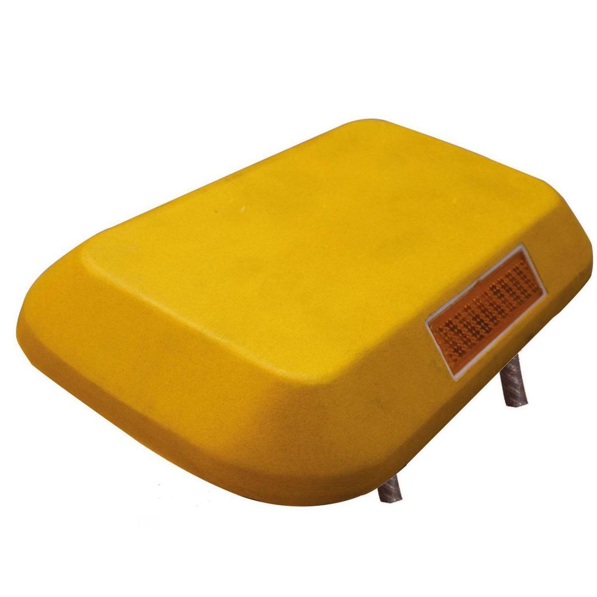 LORENZINI - Tachón Vial Rectangular Bajo Con Fierro - Amarillo