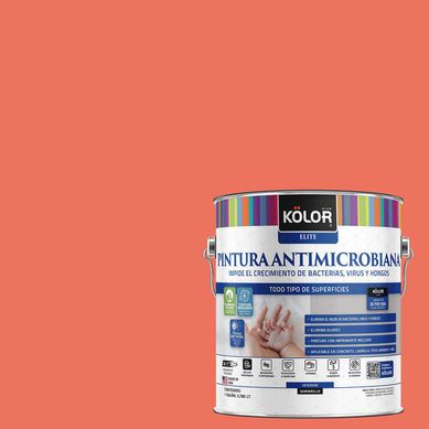 Esmalte al Agua Antimicrobiana Semibrillante 1 galn(es) Naranjo Kushiro 