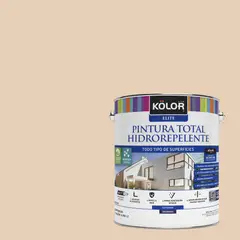 KOLOR - Esmalte al Agua Hidrorepelente Satinado 1 galón(es) Beige Accra