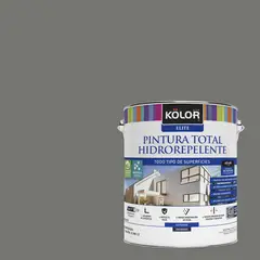 KOLOR - Esmalte al Agua Hidrorepelente 1 galón(es) Satinado Gris Tutong