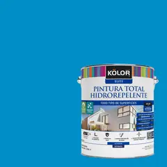 KOLOR - Esmalte al Agua Hidrorepelente Satinado 1 galón(es) Azul Forli