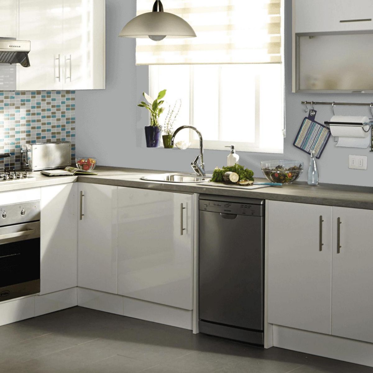 KOLOR - Esmalte al Agua Hidrorepelente Galón 1 galón(es) Satinado Gris Montenegro