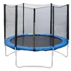 VADELL - Cama Elástica 244x235x244 cm Negro/Azul
