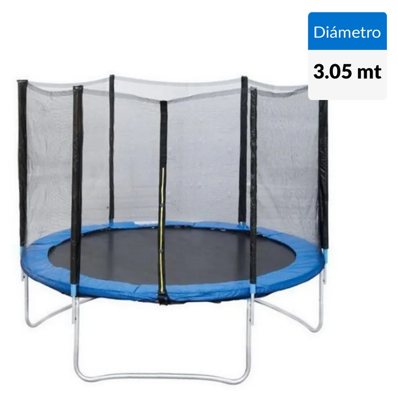 VADELL - Cama Elástica 305x235x305 cm Azul/Negro