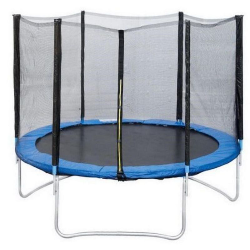 VADELL - Cama Elástica 305x235x305 cm Azul/Negro