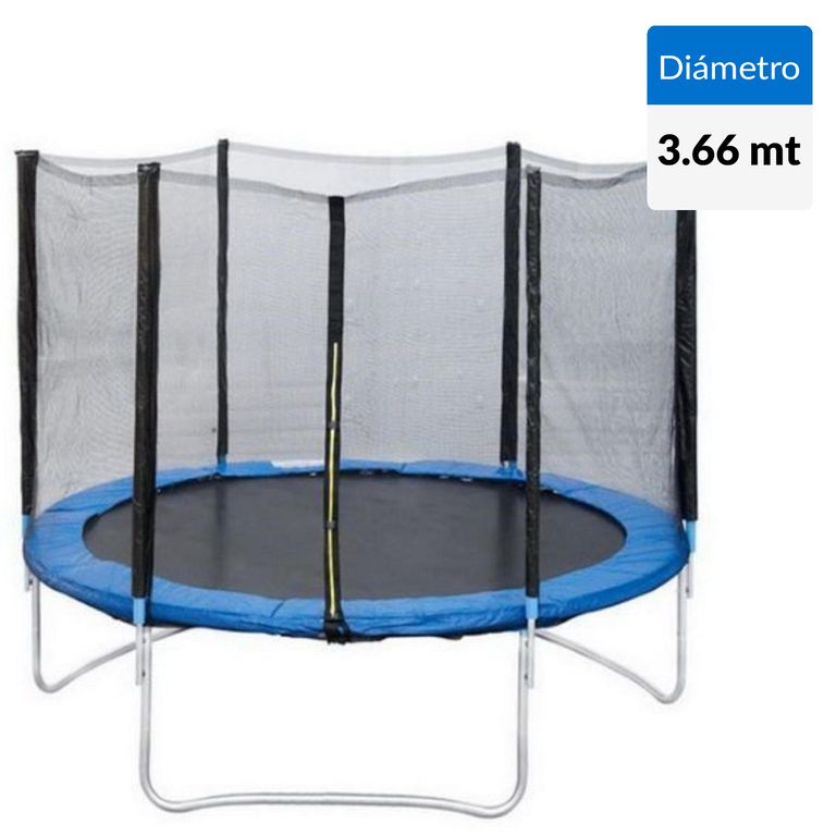 Cama Elástica 366x235x366 cm Azul/Negro