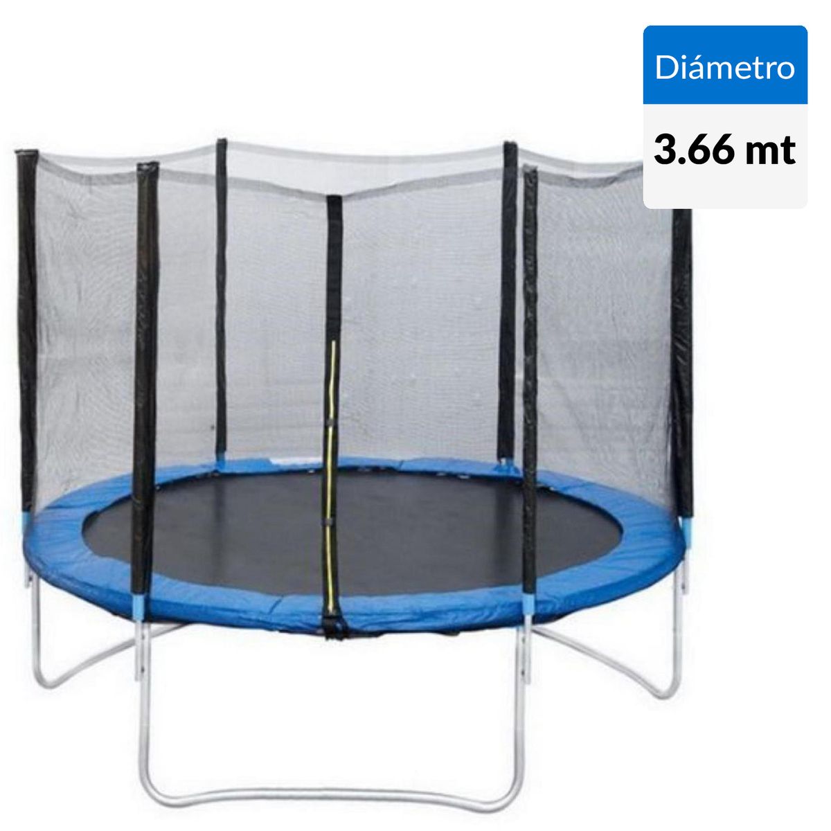 VADELL - Cama Elástica 366x235x366 cm Azul/Negro