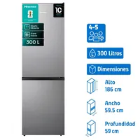 Refrigerador Bottom Freezer No Frost 300 Litros Inox RD-39WC