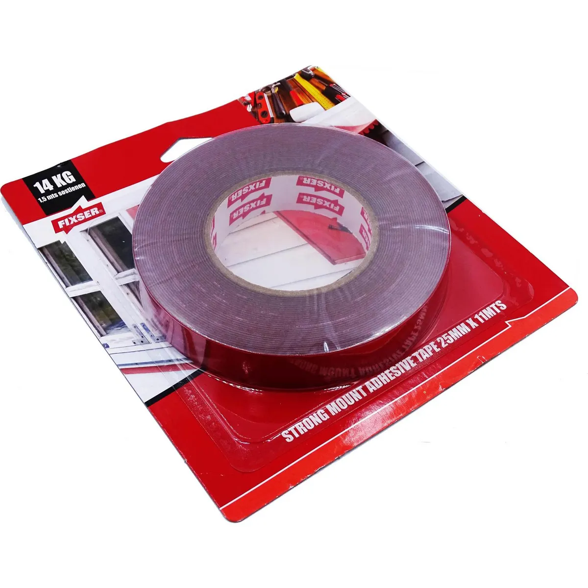 FIXSER - Cinta montaje pesado 25mmx11m 1 unidad