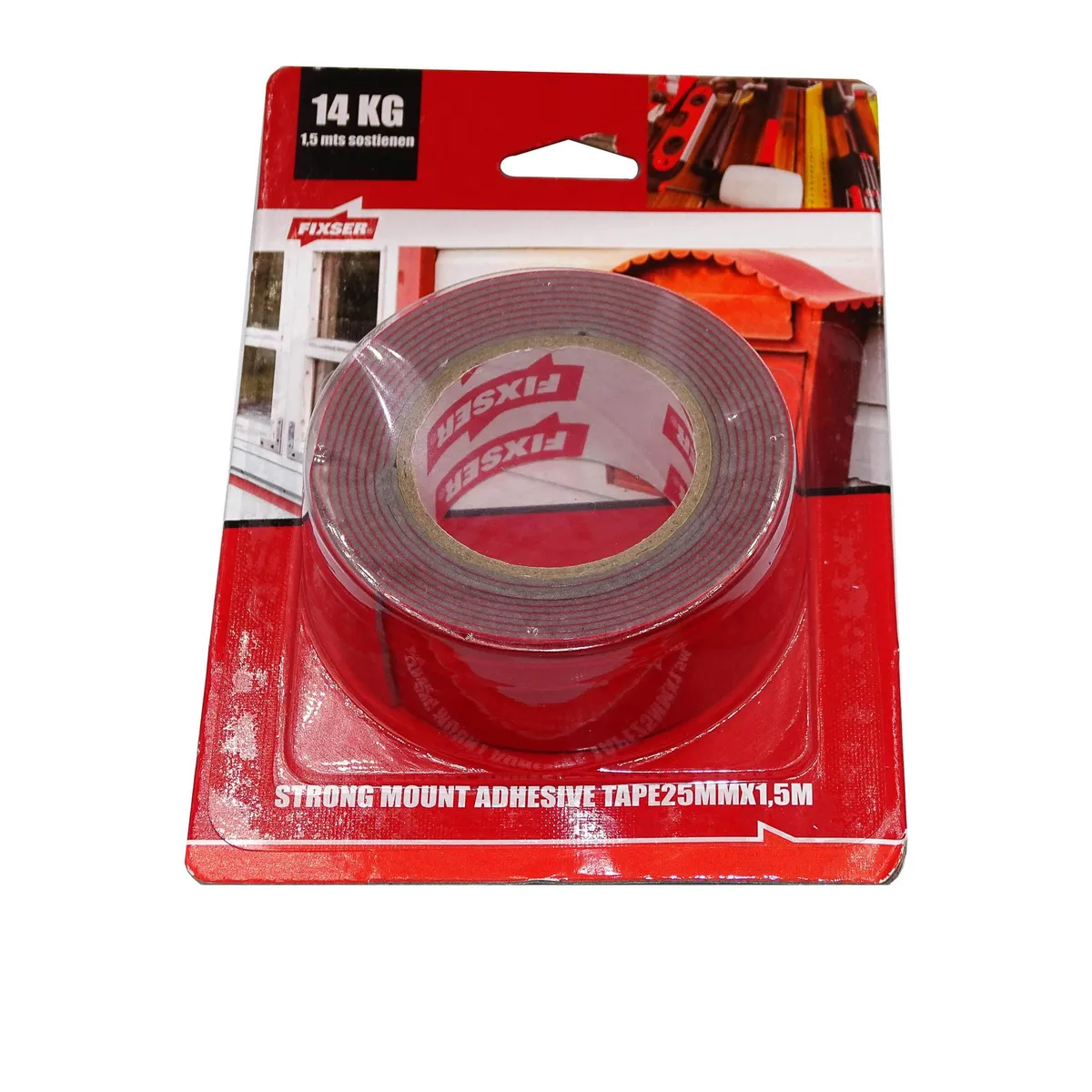 FIXSER - Cinta montaje pesado 25mmx1,5m 1 unidad