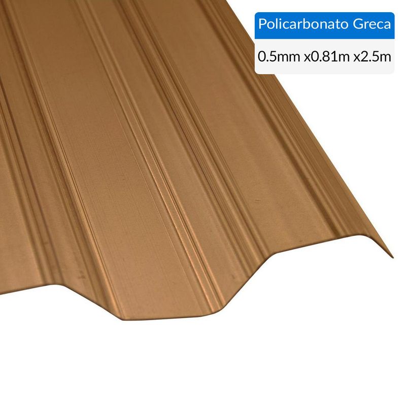 DVP - Plancha Policarbonato  7 mm 81x250 cm Bronce