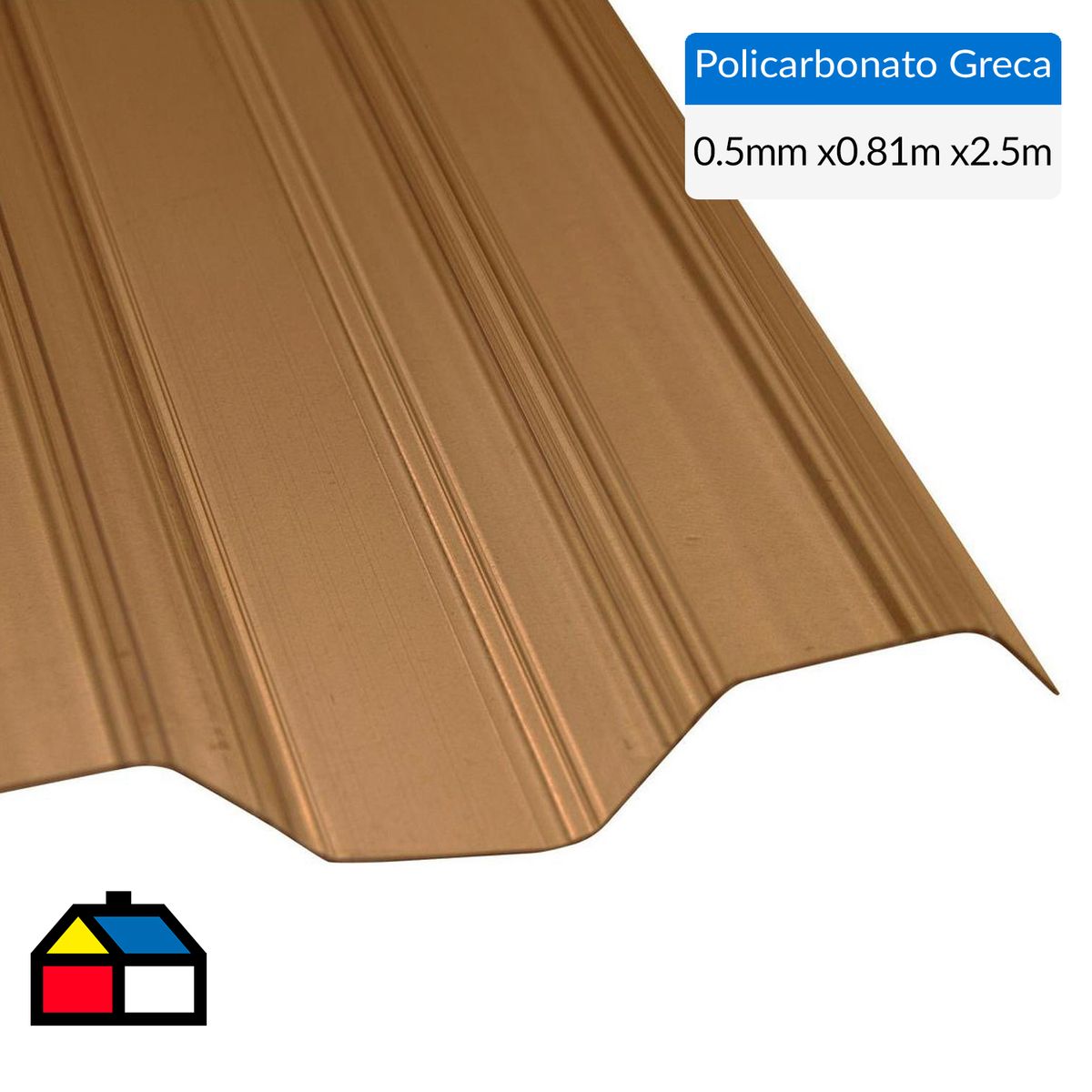 DVP - Plancha Policarbonato 7 mm 81x250 cm Bronce