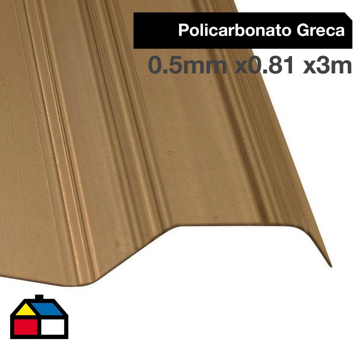 DVP - Plancha Policarbonato  0.5 mm 81x300 cm Bronce