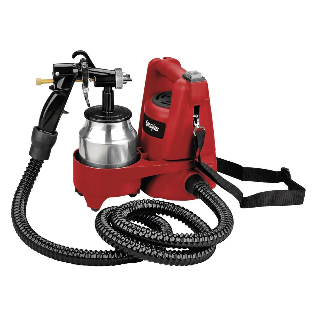 ENERGIZER - Pistola para Pintar Energizer 500w Boquilla 3 Posiciones 1000 ml Rojo
