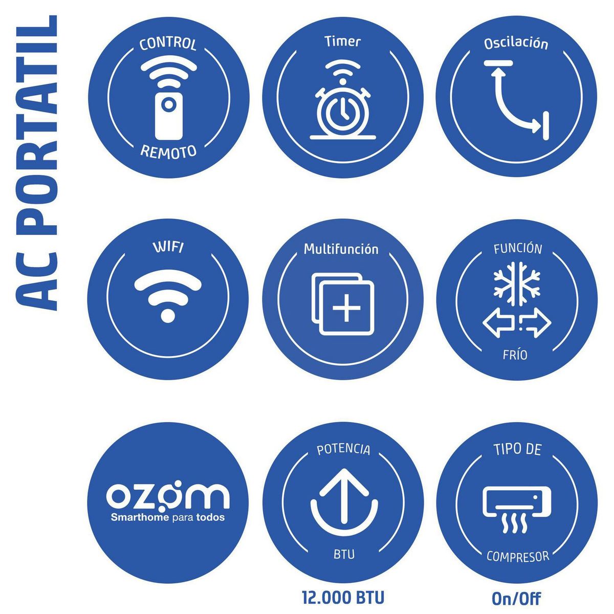 TOYOTOMI - Aire acondicionado portátil 12.000 BTU Wifi