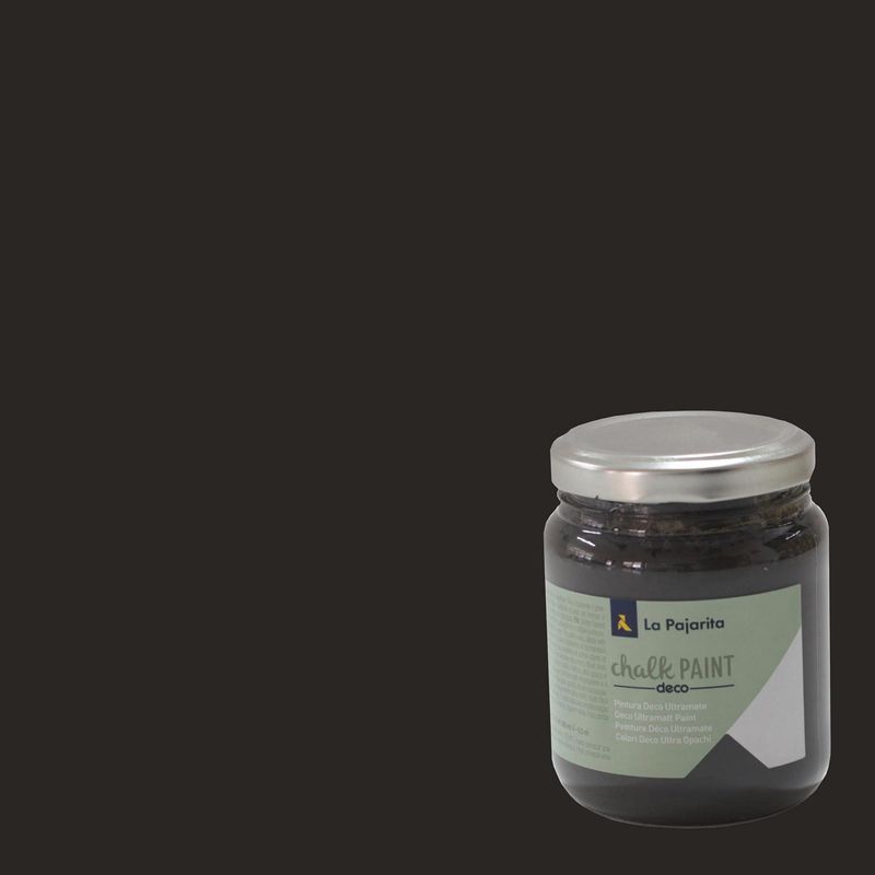 PINTURAS LA PAJARITA - Pintura Acabado Tiza 175 ml Casi Negro