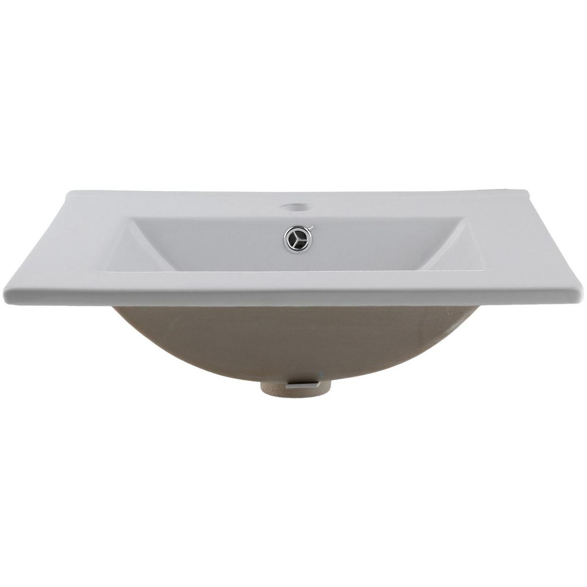 DOMSA - Cubierta Vanitorio Forma Rectangular Loza 70x19x47 cm Blanco