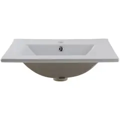 DOMSA - Cubierta Vanitorio Forma Rectangular Loza 70x19x47 cm Blanco