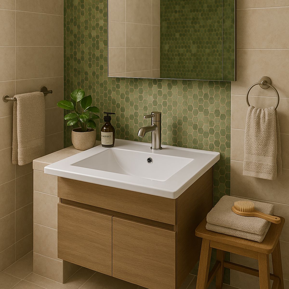 DOMSA - Cubierta Vanitorio Forma Rectangular Loza 70x19x47 cm Blanco