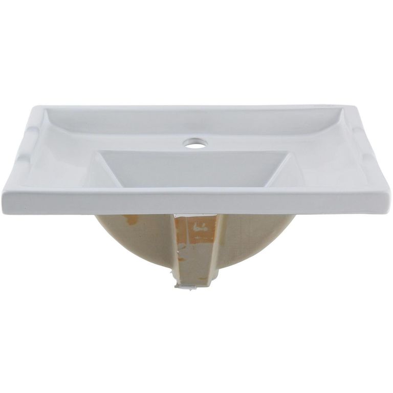 Cubierta Vanitorio Forma Rectangular Loza 70x19x47 cm Blanco