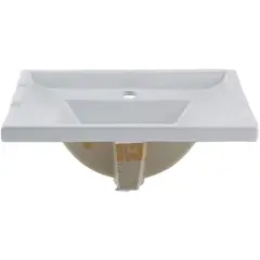 DOMSA - Cubierta Vanitorio con Forma Rectangular Loza 70x19x47 cm Blanco