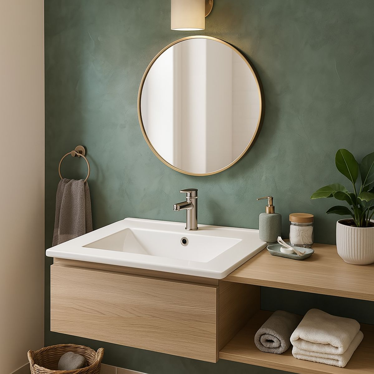 DOMSA - Cubierta Vanitorio Forma Rectangular Loza 80x19x47 cm Blanco