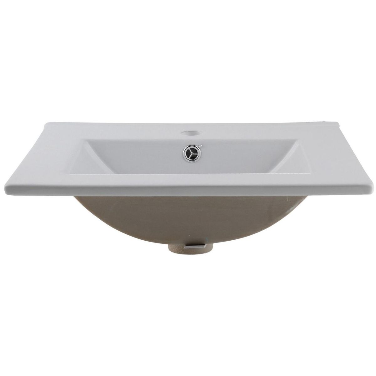 DOMSA - Cubierta Vanitorio Forma Rectangular Loza 60x19x47 cm Blanco