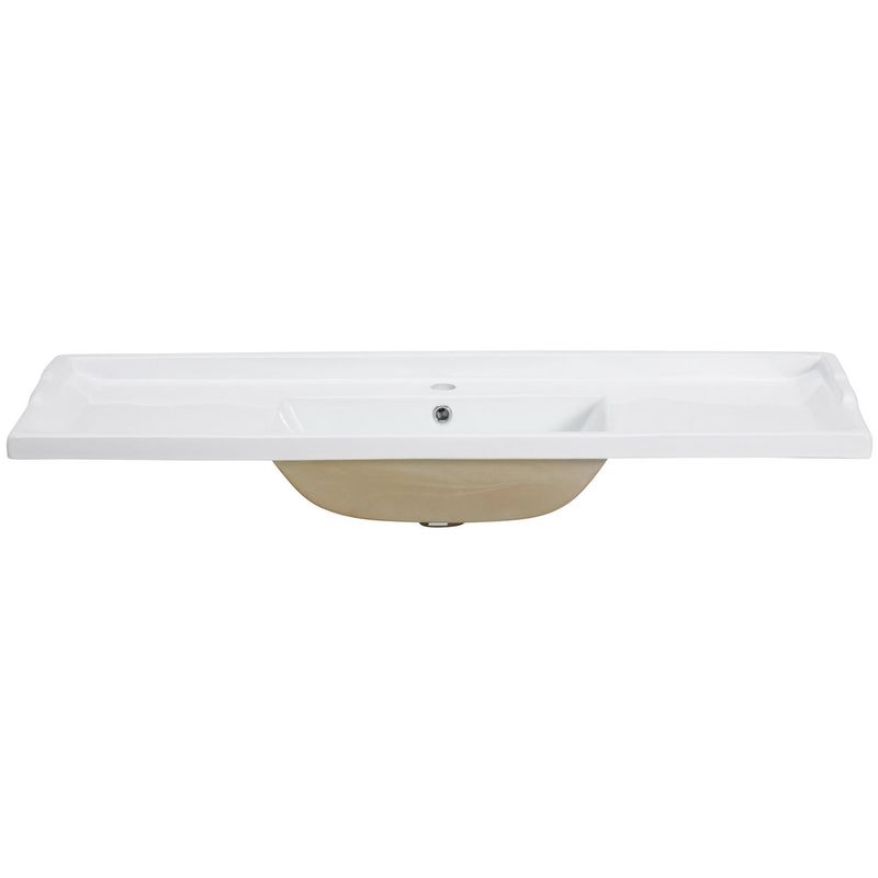 DOMSA - Cubierta Vanitorio con Forma Rectangular Loza 100x19x47 cm Blanco