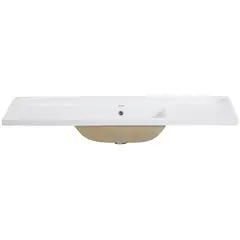 DOMSA - Cubierta Vanitorio con Forma Rectangular Loza 100x19x47 cm Blanco