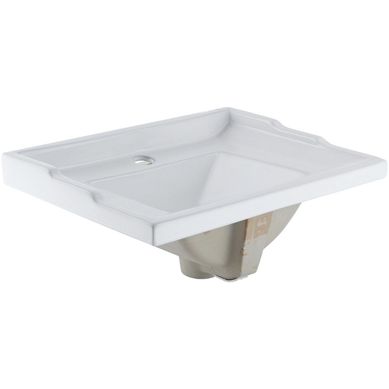 Cubierta vanitorio de loza F 80x47x19 cm
