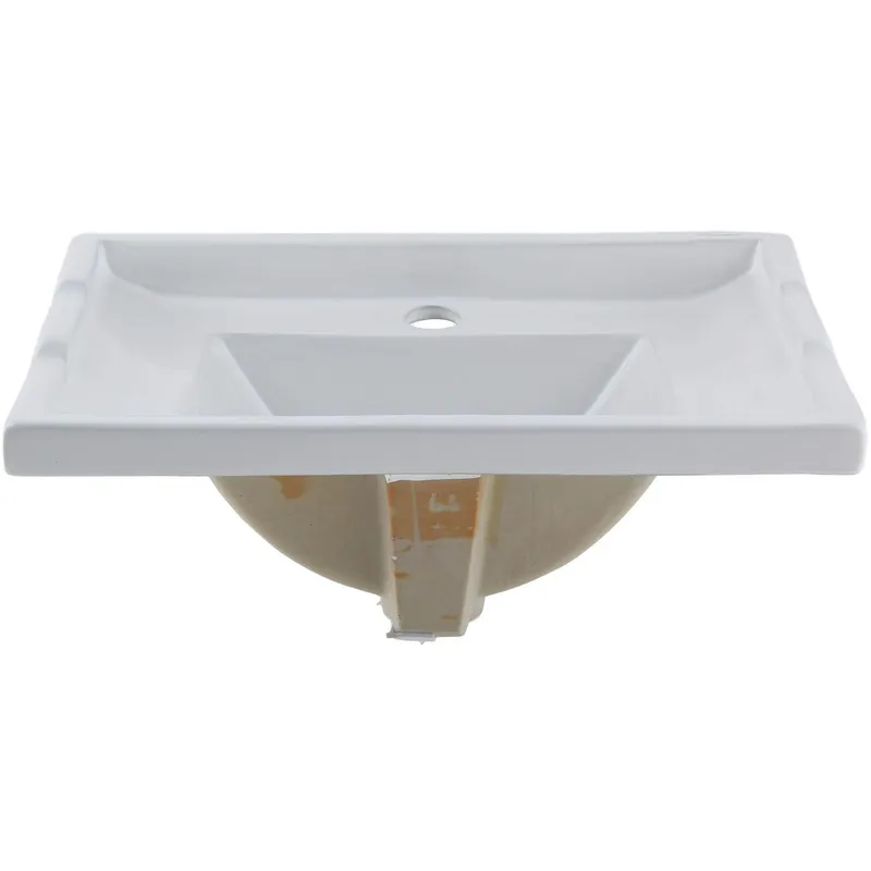 DOMSA - Cubierta Vanitorio Forma Rectangular Loza 60x19x47 cm Blanco