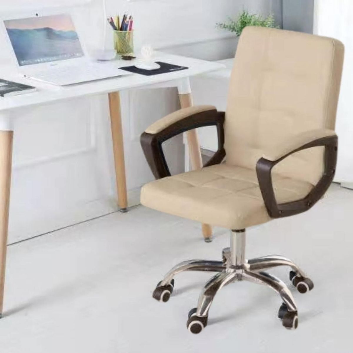 PORTAL CENTER - Silla Escritorio Gamer Marfil