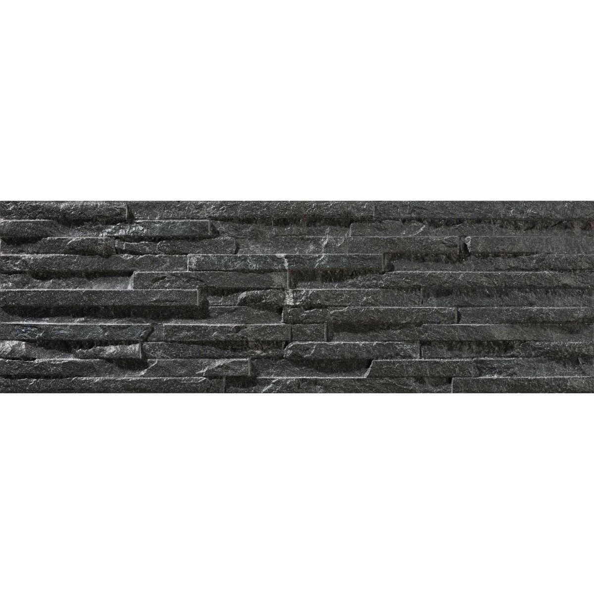 ECOCERAMIC - Porcelanato Behobia negro 17x52 cm 0,89 m2