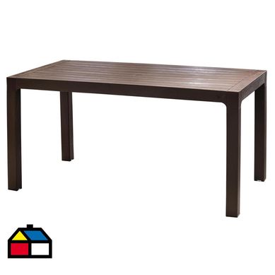 Mesa resina look madera 150x80 cm