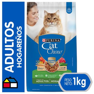 Cat chow adultos hogareos 1kg.