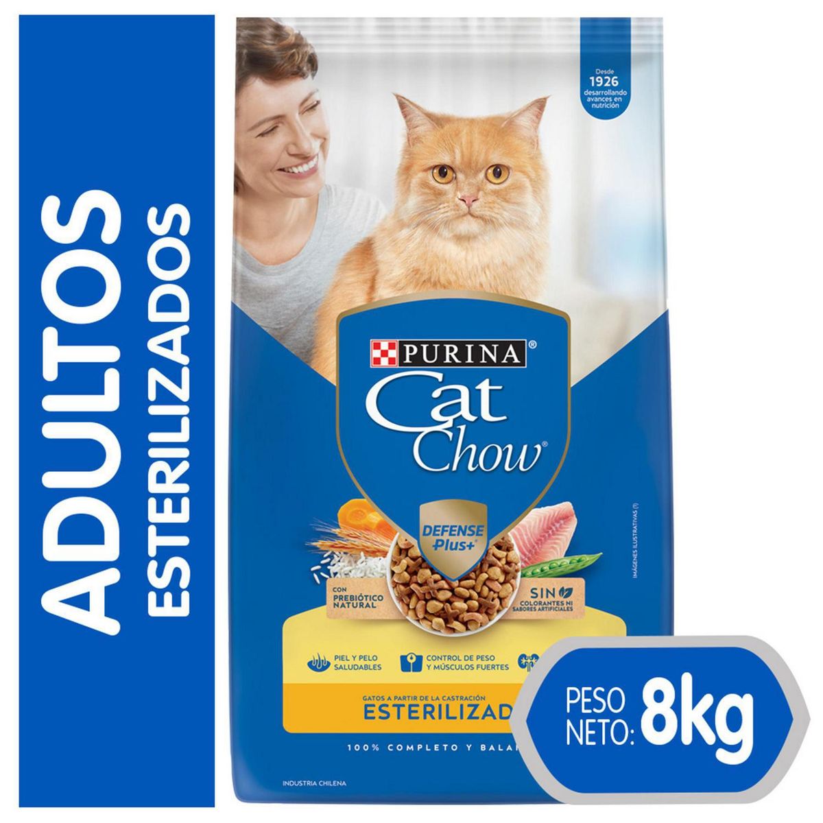 CAT CHOW - Alimento para Gato Adulto Pollo y Carne 8 kg