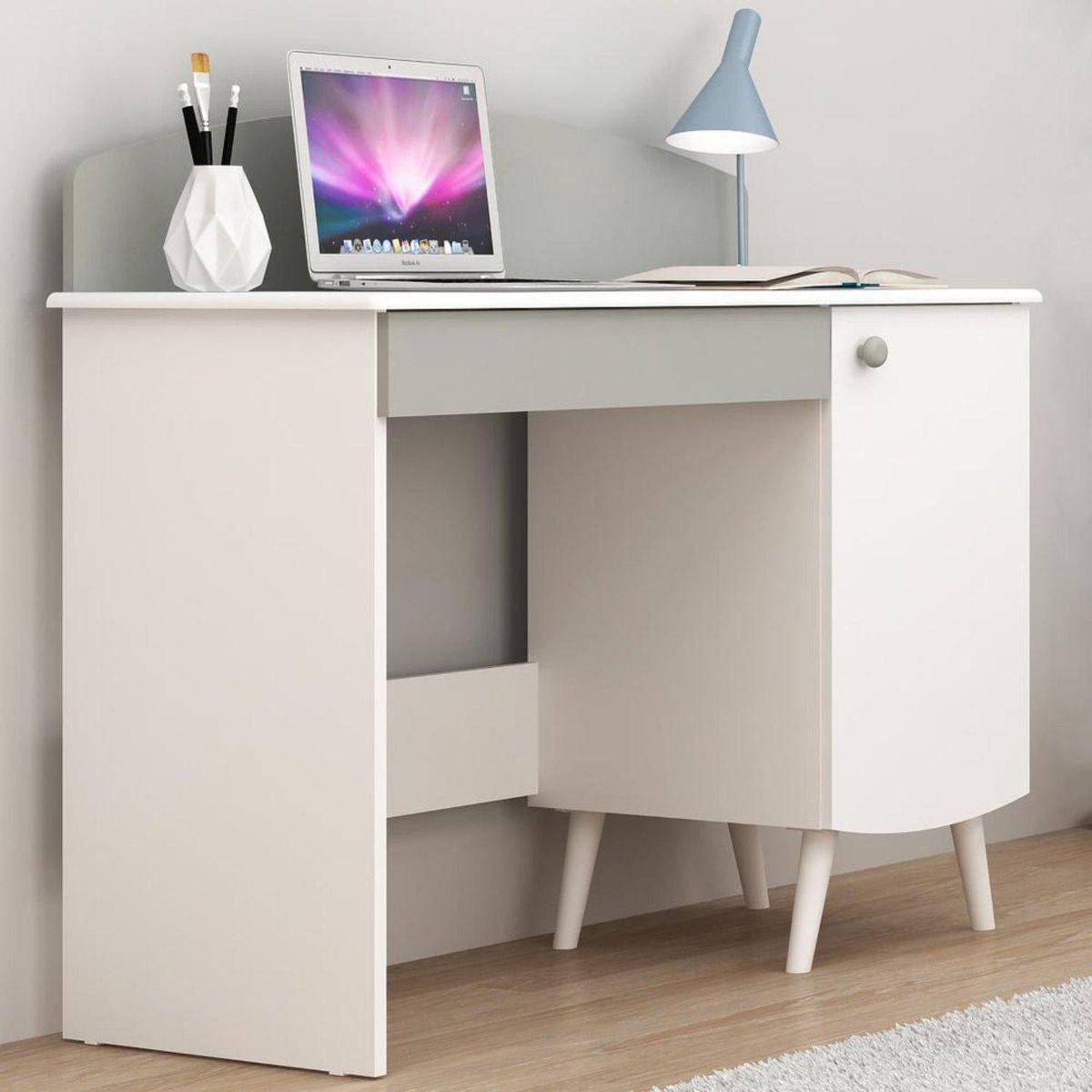 BE DESIGN - Escritorio Sweet 105x95x45,5 cm Blanco