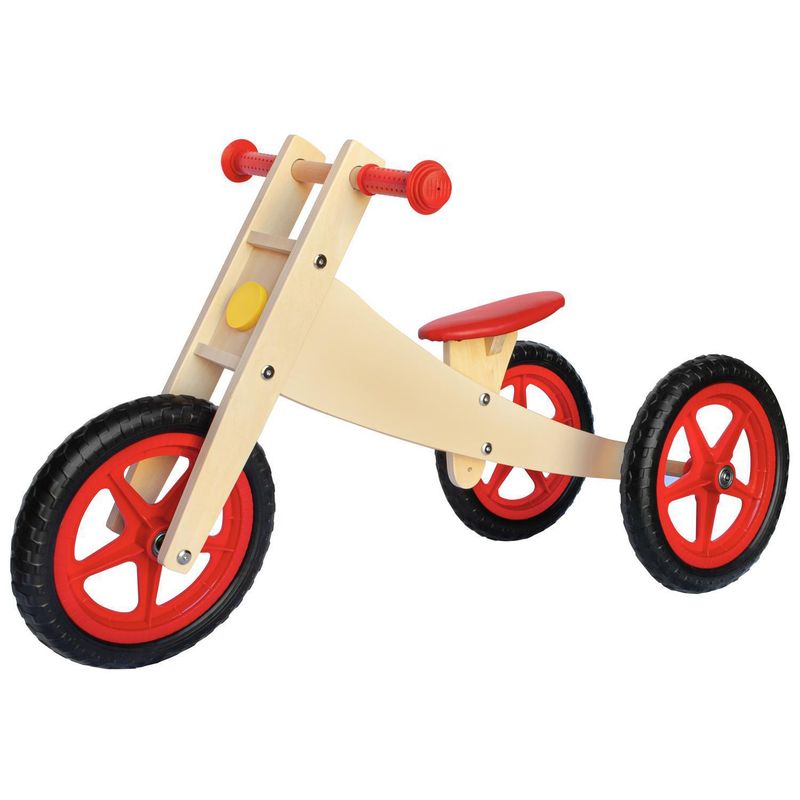 KIDSCOOL - Triciclo de madera 2 funciones en 1