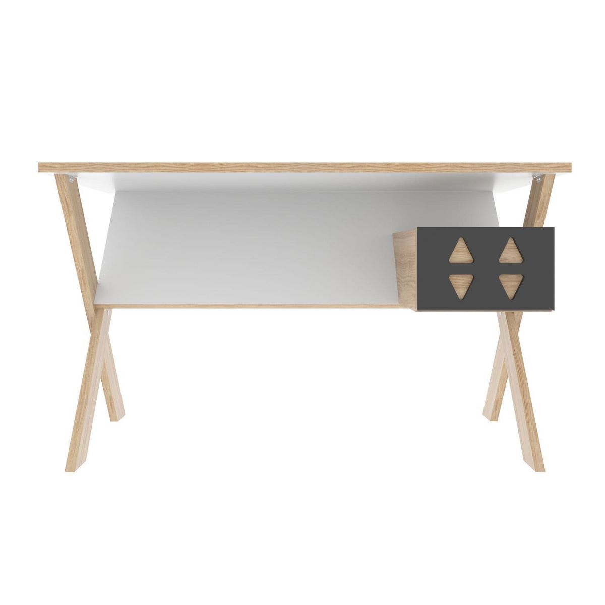 BE DESIGN - Escritorio 70x130x77 cm MDP blanco