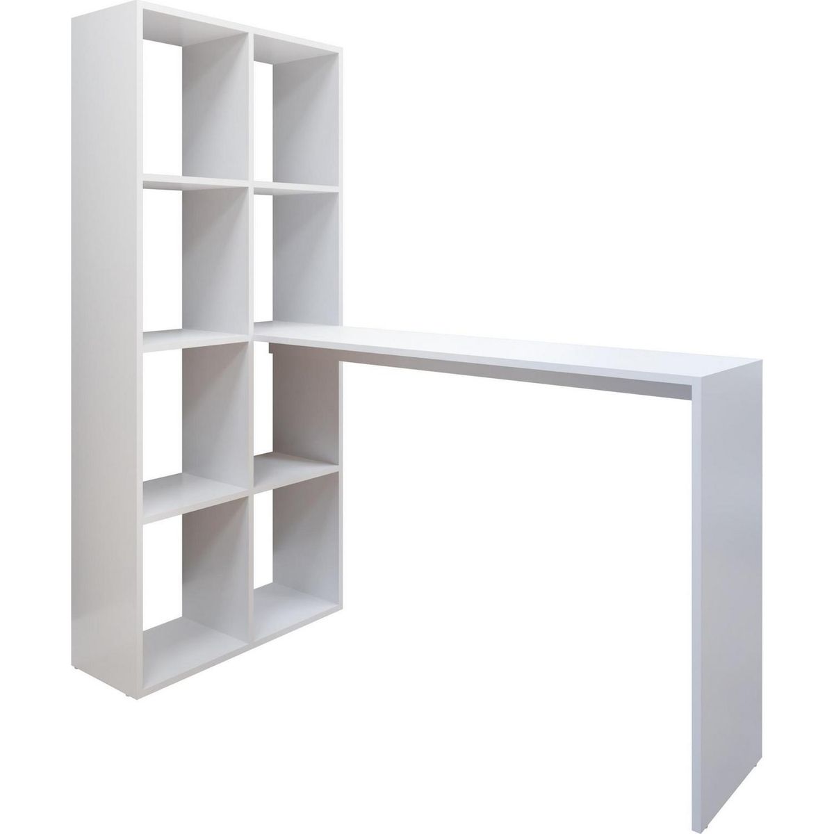 BE DESIGN - Mesa escritorio 135x64,5x149,5 cm MDF blanco