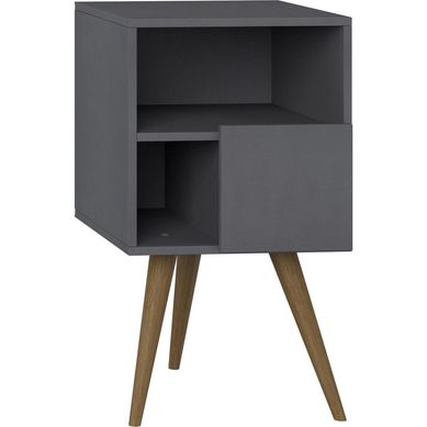Mesa lateral 35x40x71 cm gris