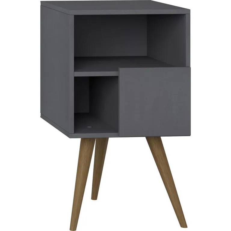 BE DESIGN Mesa lateral 35x40x71 cm gris